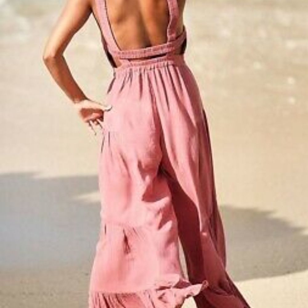 Free People Pink Jumpsuit